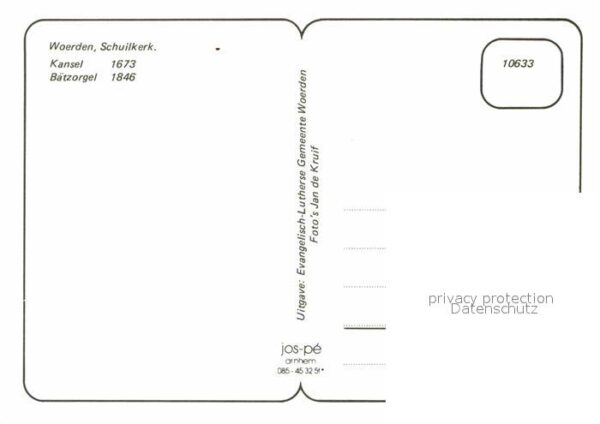 Woerden Schuilkerk Kansel Orgel Kirche Kanzel O – Bild 2