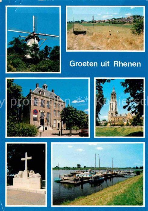 Rhenen Windmühle Rathaus Kirche Fluss Grebbebe