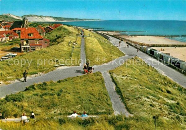 Zoutelande Zee Duin Landschap Strand Promenade Dün