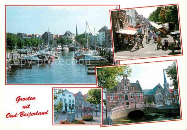 Oud Beijerland Hafen Fussgängerzone Strassencafe Brück