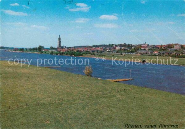 Rhenen vanaf Rijnbrug Blick über den Rhein