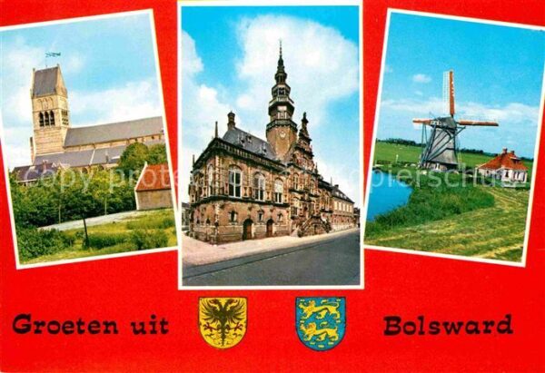 Bolsward Boalsert Kirche Rathaus Windmühle
