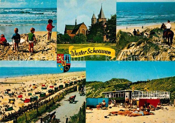 Westerschouwen Strand Kirche Dünen Reiten Strandcafe