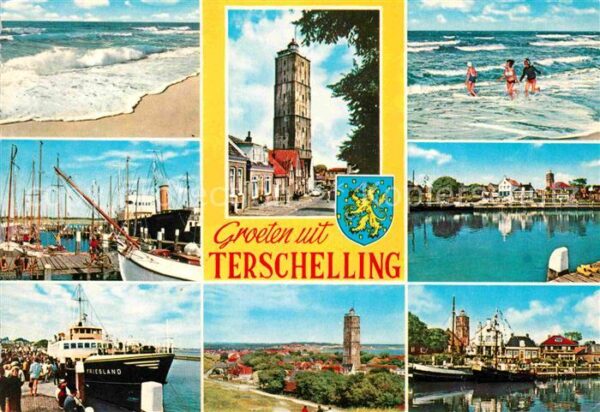 Terschelling Strand Hafen Fischkutter Fahrgastschiff