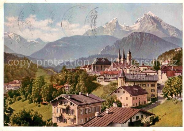 Berchtesgaden mit Watzmann und Schönfeldspitze Alpenp