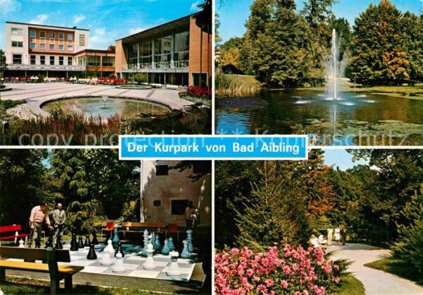 Bad Aibling Kurpark Fontäne Gartenschach