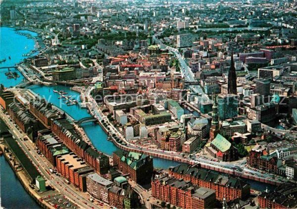 Hamburg Stadtblick Fliegeraufnahme