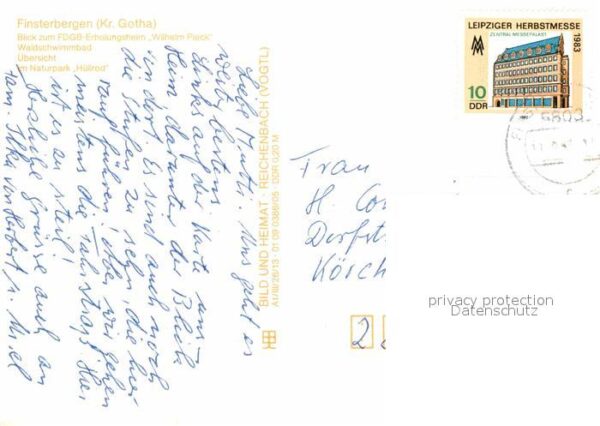 Finsterbergen FDGB Erholungsheim Wilhelm Pieck Waldsc – Bild 2