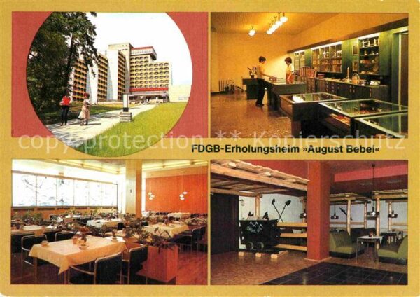 Friedrichroda FDGB Erholungsheim Aug Bebel Souvenir B