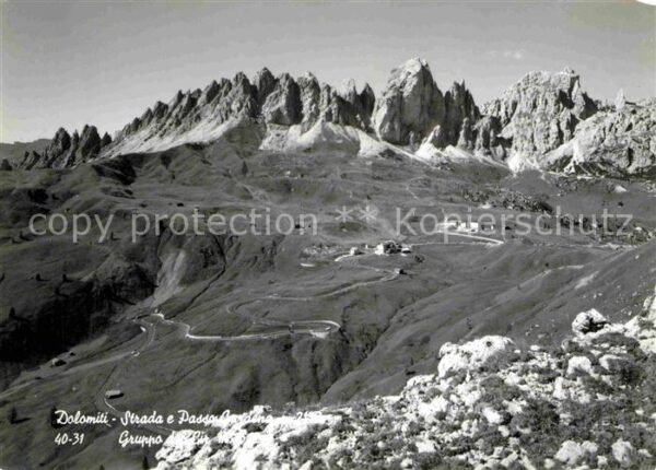 Groeden Tirol Grödnerjoch mit Tschiergruppe