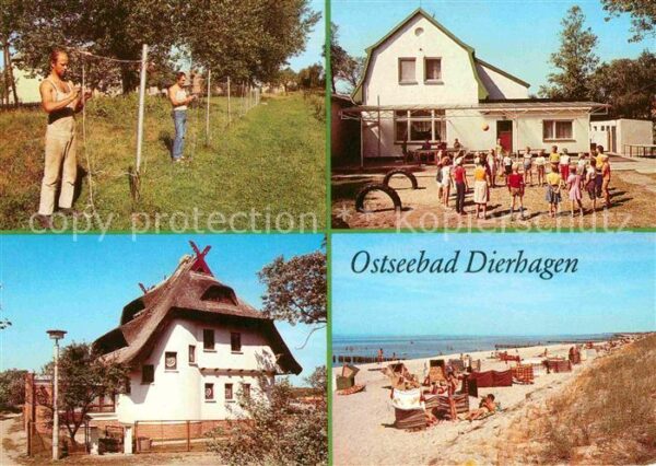 Dierhagen Ostseebad Fischer beim Netzeflicken Kinderferienl