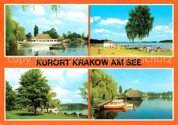 Krakow See Am See Badestrand Zeltplatz Promenade B