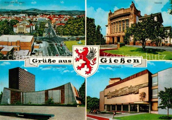 Giessen Lahn Stadtlick Theater Universitätsbibliothe