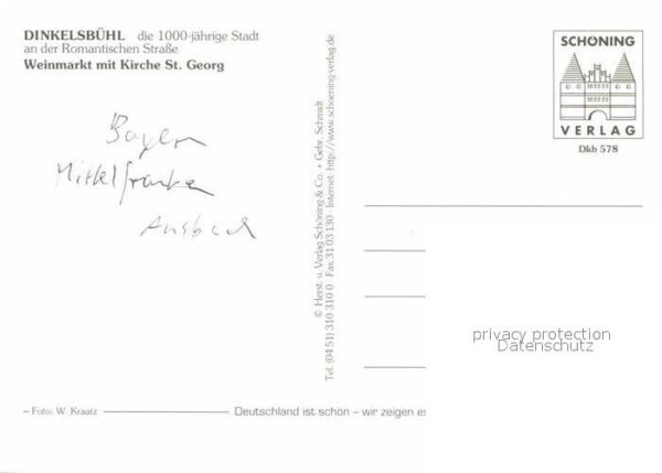 Dinkelsbuehl Weinmarkt mit Kirche St Georg – Bild 2