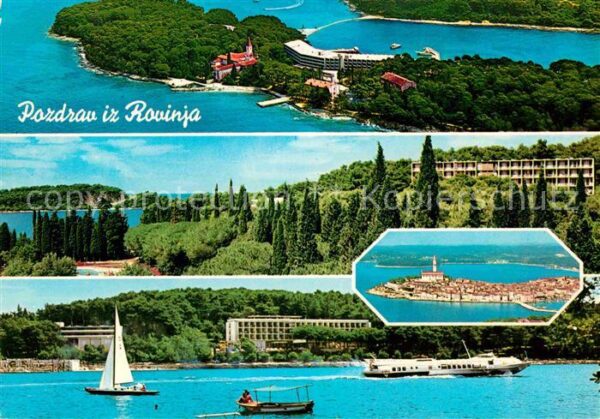 Rovinj Istrien Fliegeraufnahme Teilansichten