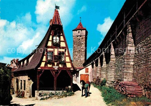 Rothenburg Tauber Alte Schmiede an der Schütt