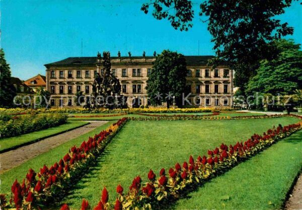 Erlangen Schloss und Hugenottenbrunnen