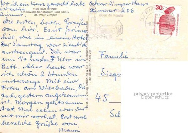 Bad Koenig Odenwald Sanatorium und Klinik Dr Wolf Zimper – Bild 2