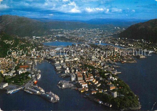 Bergen Norwegen Fliegeraufnahme
