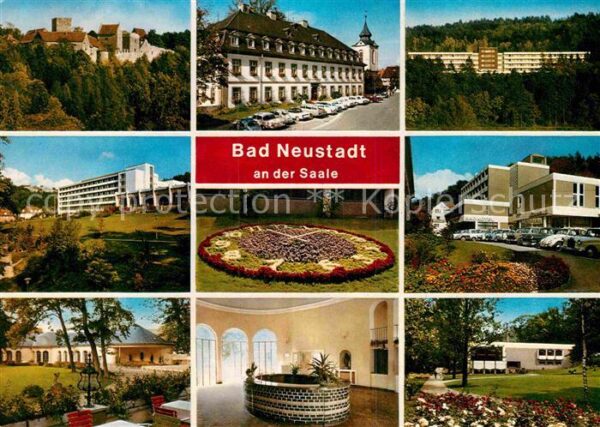 Bad Neustadt Schloss Kurhaus Kurpark Blumenuhr Trink