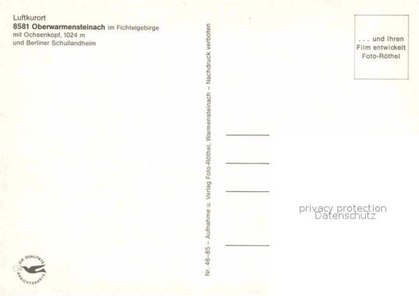 Oberwarmensteinach mit Ochsenkopf und Berliner Schullandhe – Bild 2