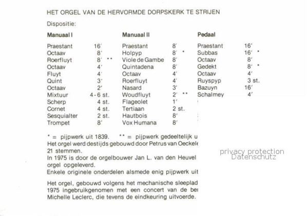 Strijen Het Orgel van de Hermvormde Dorpskerk – Bild 2