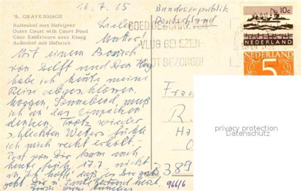 s-Gravenhage Buitenhof met Hofvijver Aussenhof mit H – Bild 2