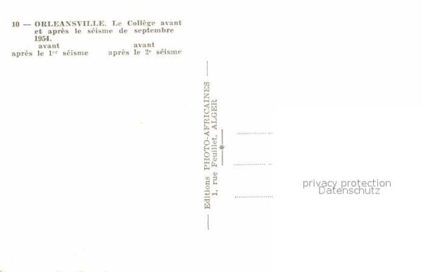 Orleansville Le College avant et apres le séisme de – Bild 2