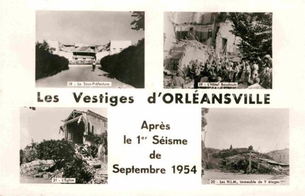 Orleansville Les vestiges apres le séisme de Septemb