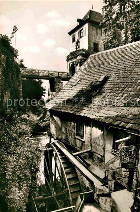 Meersburg Bodensee Schlossmühle mit Blick zum Schloss Wass
