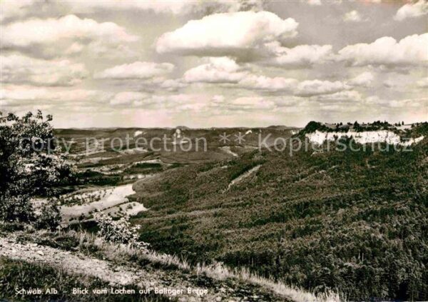 Balingen Blick vom Lochen auf Balinger Berge Sch