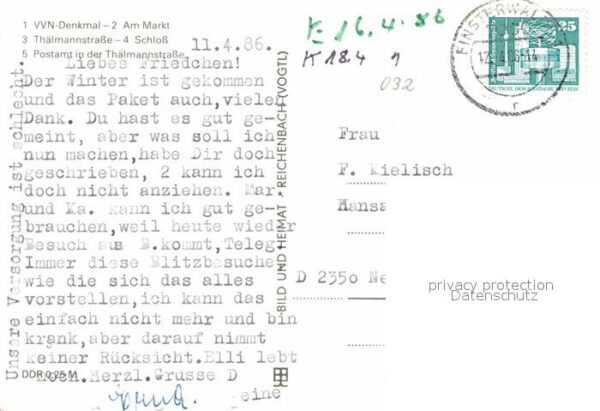 Finsterwalde VVN Denkmal Markt Th?lmannstrasse Schlo – Bild 2