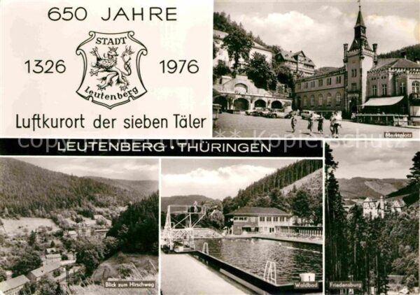 Leutenberg Thueringen Marktplatz Friedensburg Waldbad Schwimm