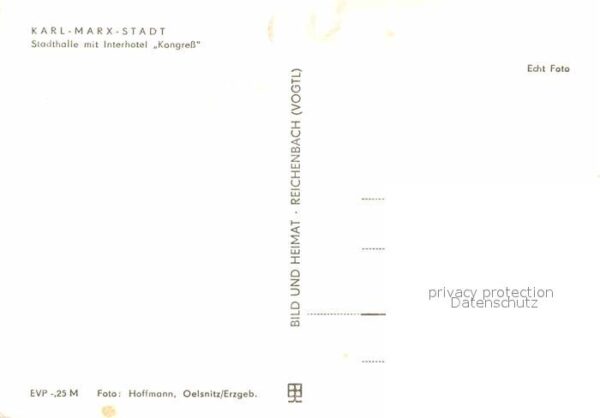 Karl-Marx-Stadt Stadthalle mit Interhotel Kongress – Bild 2