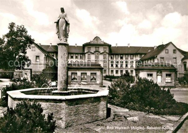 Bad Wurzach Salvator Kolleg Brunnen Statue