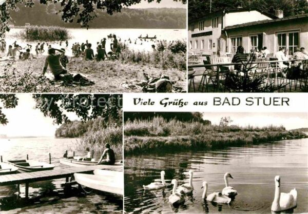 Bad Stuer Badestrand am Plauer See Steg Gaststätt