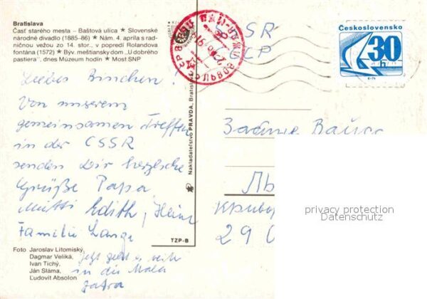 Bratislava Pressburg Pozsony Bastova ulica Slovenske narodne divadlo – Bild 2