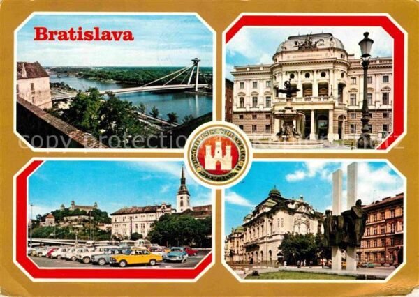 Bratislava Pressburg Pozsony Most Slovenske narodne divadlo Razusovo