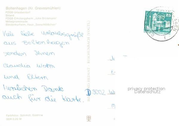 Boltenhagen Ostseebad FDGB Urlauberdorf Strand FDGB Erholungs – Bild 2