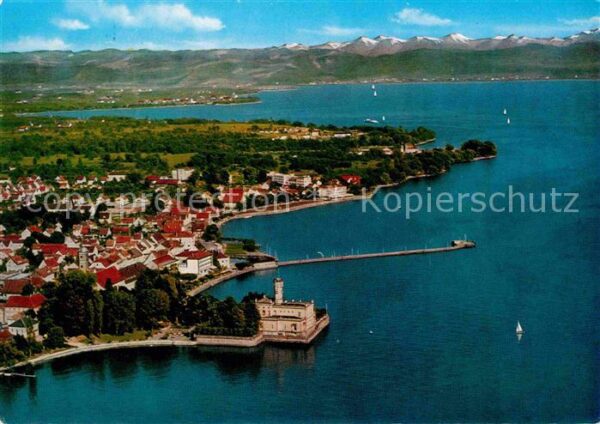Langenargen Bodensee Alpenblick Fliegeraufnahme