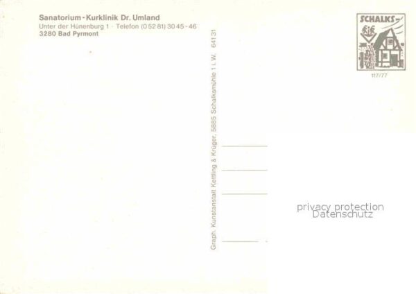 Bad Pyrmont Sanatorium Kurklinik Dr Umland – Bild 2