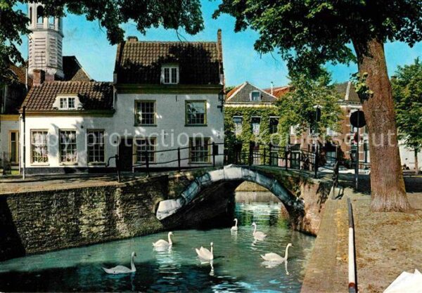 Amersfoort Het Havik Partie am Fluss Schwäne Brück