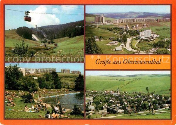 Oberwiesenthal Erzgebirge Sprungschanzen Bergbahn Neubaugebiet Sp
