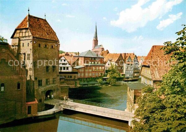 Lueneburg Bei der Abtsmühle Brücke Altstadt Kirch