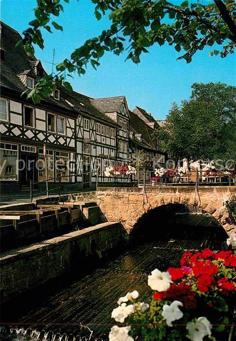 Goslar An der Abzucht Brücke Altstadt Fachwerk