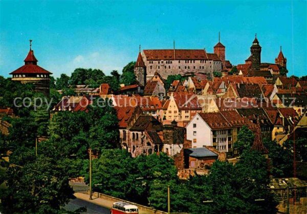 Nuernberg Stadtbild mit Blick auf die Burg