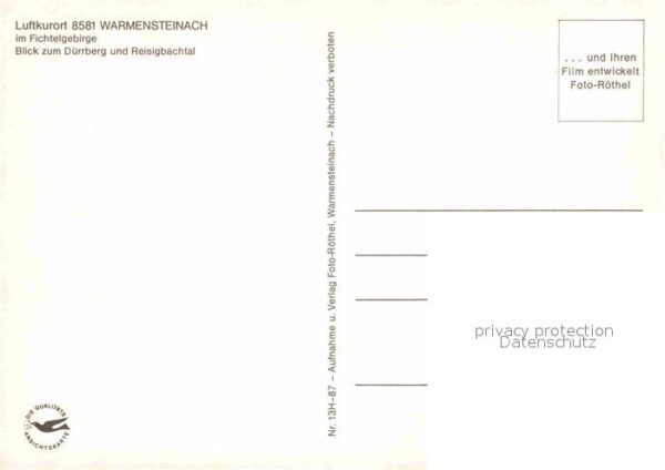 Warmensteinach Panorama Luftkurort Fichtelgebirge Dürr – Bild 2