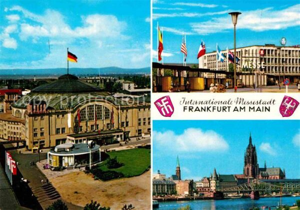 Frankfurt Main Internationale Messestadt Fahnen Hauptb