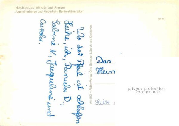 Wittduen Amrum Jugendherberge Kinderheim Berlin Wilmer – Bild 2