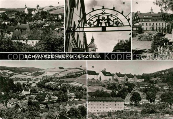 Schwarzenberg Erzgebirge Panorama Erzgebirgischer Schwibbogen Ra